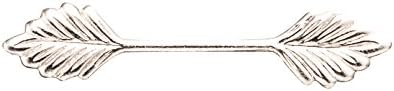 Leaf Plate Fold-Oval Silver Plated Glue-On Bail 29x6x0.7mm Sold per Pack of 30 (3pack Bundle), Save $2 0493FD