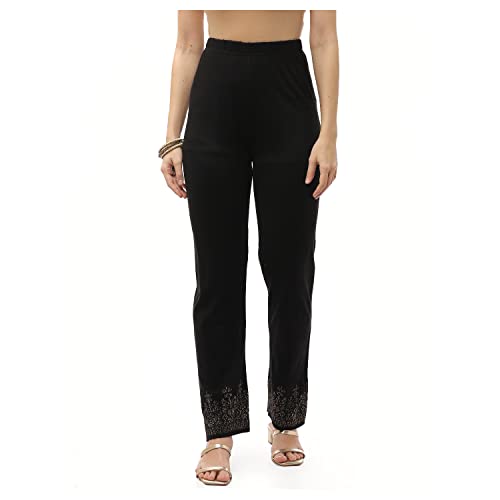Image of BIBA Women Regular High Rise Acrylic Pants