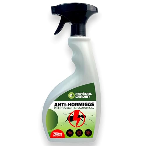 CONTROL GARDEN Insecticida Hormigas Spray 750 ml | Antihormigas, Cucarachas, Chinches y otros Insectos Rastreros y Corredores | Formato Líquido para Hogar y Jardín | Uso Interior y Exterior