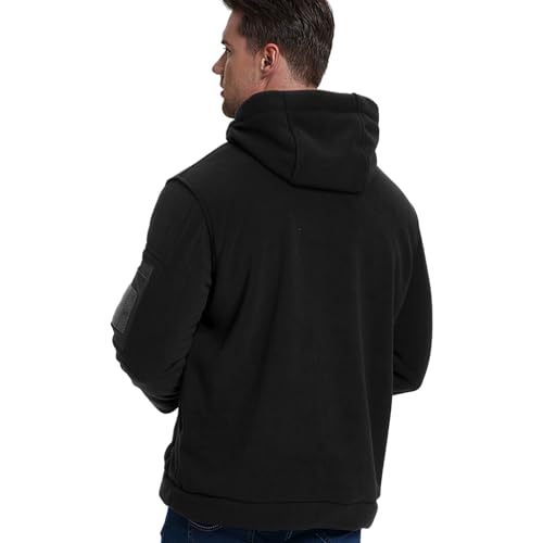 Men's Fleece Pullover Hoodie Warm Thick Fleece Lined Winter Hooded Sweatshirt for Men with Kangaroo Pocket2
