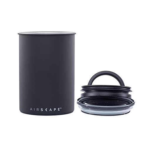 Comparison: Best Coffee Bean Container 4 AirScape Planetary Design Stainless Steel Coffee Canister | Food Storage Container | US Patented Inner Plunger Lid REMOVES Excess Oxygen | Don't Buy airtight, Buy AIR-Less | (Medium, Matte Black)