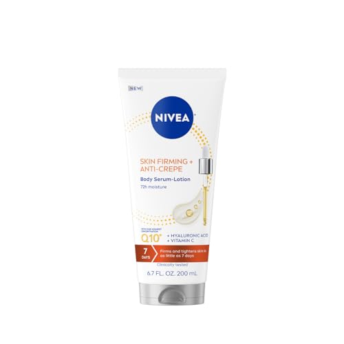 NIVEA Skin Firming & Anti Crepe Body Serum-Lotion with Q10, Hyaluronic Acid and Vitamin C, 72-Hour...