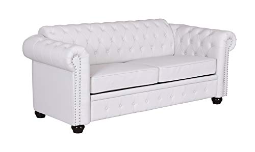 Chesterfield Sofa Weiss Clubsofa Couch Eco-Leder englisches Sofa Sitzbank fha014 Palazzo Exklusiv Chesterfield Sofa Weiss Clubsofa Couch Eco-Leder englisches Sofa Sitzbank fha014 Palazzo Exklusiv