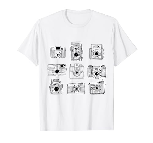 Fotografía Fotografía Cámara Foto Hobby Line Art Camiseta