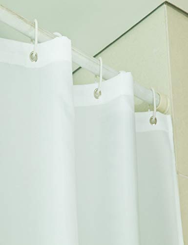 Rideau de douche imperméable en tissu polyester blanc épais pour séparation MU