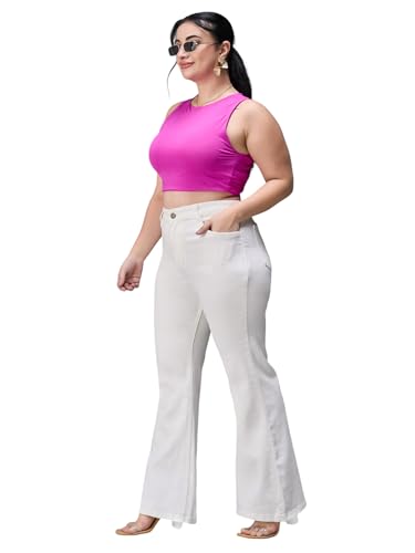 Image of Miss Chase A+ Women's Bootcut High Rise Regular-Length Stretchable Denim Shaping Jeans
