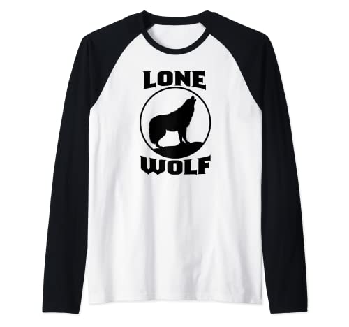 Camiseta Howling Lone Wolf on Moon Nature Wildlife nueva camiseta Camiseta Manga Raglan