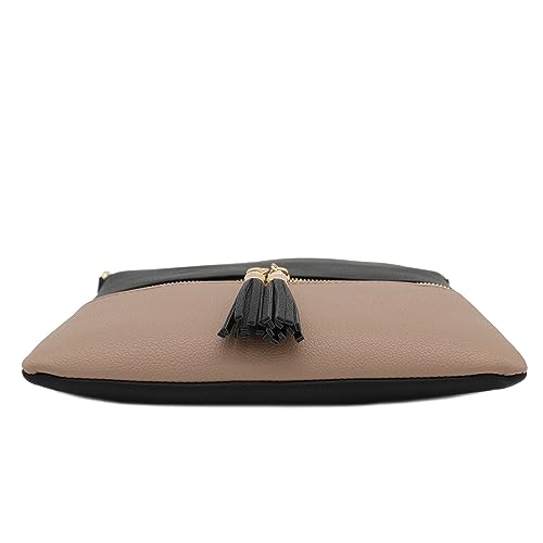 Image of DELUXITY Lightweight Medium Crossbody Bag with Tassel