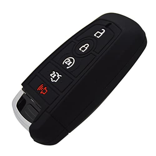 Image of Silicone Key Fob Cover for Ford F150 Mustang Explorer Expedition Escape Edge Bronco Transit Maverick and Lincoln Navigator Nautilus Aviator Corsair