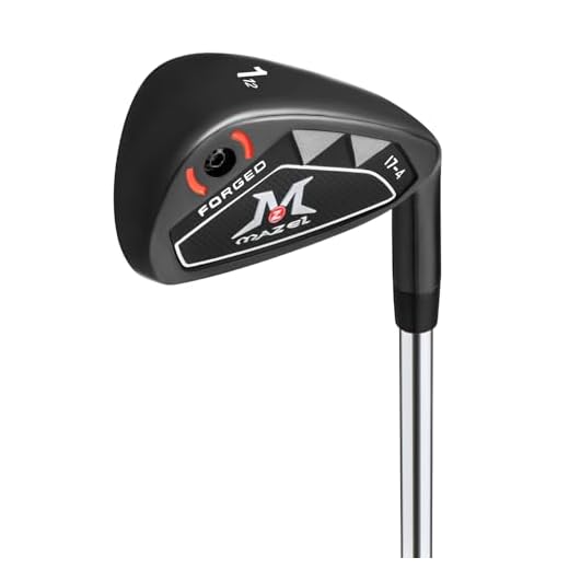 MAZEL Men Golf Iron Set (9PCS) or 1,2,3,4,5,6,7,8,9,Pitching Wedge,Sand Wedge with Steel Shafts for Right Handed Golfers (1 Iron)