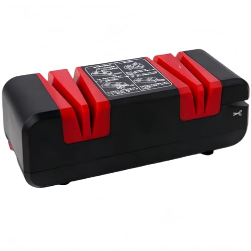 Nihig全自動電動包丁研ぎ器(セラミック砥石付き)|ナイフ、ハサミ、短剣などに対応。粗目/細目の切り替えが可能。安全設計。コンパクトでスマートな省スペース設計。家庭用にも業務用にも使える、切れ味の鈍くなった包丁の修理・メンテナンスキット。切れ味の鈍くなっ