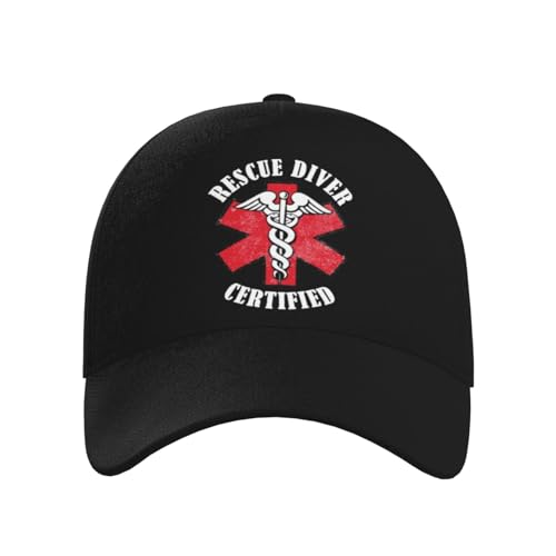 Rescue Diver Certified Baseball Hats for Men and Women - Classic Adjustable Hats2