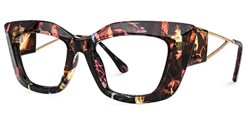 Image of VOOGLAM Rectangle Blue Light Blocking Glasses for Women Anti UV Eyestrain Eyewear Walburga