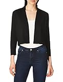 Calvin Klein Women's 3/4 Sleeve Knit Shrug, Black 16, Medium