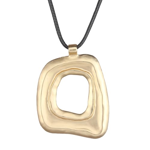 Boho Necklaces for Women Chunky Circle Necklace Layered Boho Circle Leather Choker Necklace Long Vintage Necklaces Bohemian Jewlery Gifts