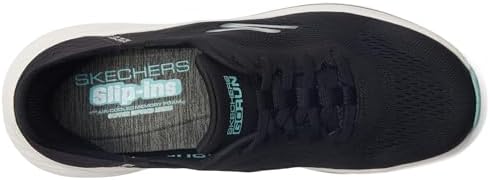 Skechers Women's Max Cushioning Elite 2.0 Vanish Hands Free Slip-Ins Sneaker, Black/Blue, 8 | Image 1