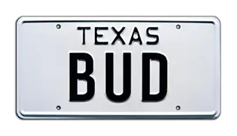 Urban Cowboy | BUD | Metal Stamped License Plate