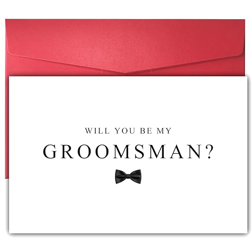 YIWANSIN Groomsman Proposal Card Wedding Party Proposal Card for Friend Brother To my Groomsman on my Wedding Day Will You Be My Groomsman?