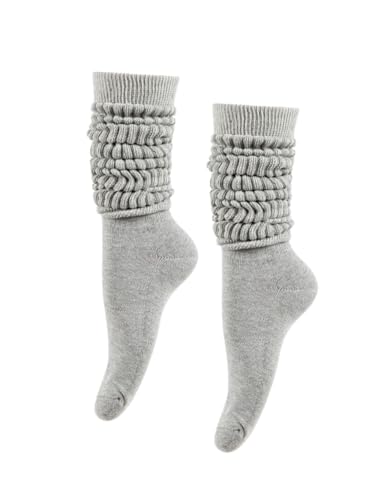 18'' Long Extra Thick Slouch Socks for Women High Crew Knee Womens Slouchy Boot 80s Plus Size Big XL Winter Sock Size 6-112