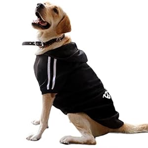 Eastlion Dog Warm Hoodies Coat Clothes Jumper Pet Puppy T-Shirt Black 4XL