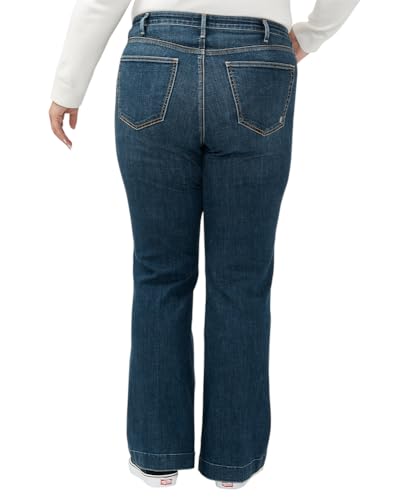 Silver Jeans Co. Women's Plus Size Isbister High Rise Flare Leg Jeans3