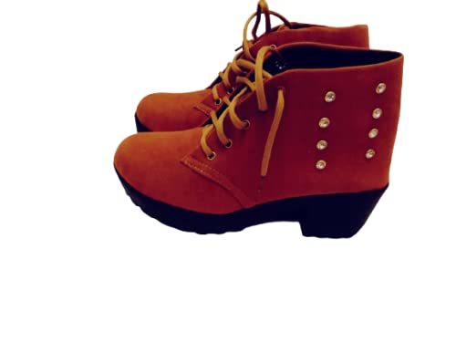 Image of FAST GO Girls Long Heel Shoes Ten Colour Brown Colour