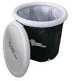 newgen medicals Eistonne: Eisbad-Set, 220 l, Ø 80 cm, 5-fach isoliert, mit Pumpe, Deckel, Tasche (Eisbadewanne gegen Muskelkater, Eisbad für Muskelkater, Camping)