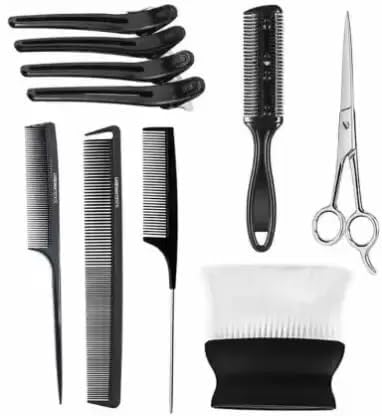 TifurkoHair Scissors Professional Hair Cutting Scissors Kit Thinning Shears - Hairdressing Scissors Set - Stainless Steel Scissors (10 Items in the set)-image-45
