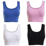 Cottonil Women's Sports Bra - Set of 4 (L)- Multicoloured