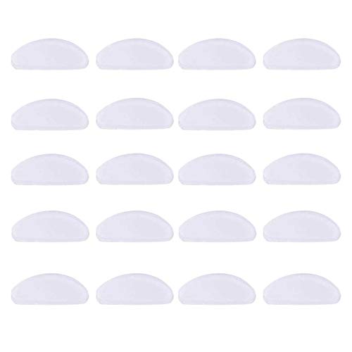 JZZJ 10 Pares Almohadillas de Nariz Adhesivas Almohadillas de Gafas de Silicona Antideslizantes para Gafas y Gafas de Sol (Transparente, 1 mm) Cover