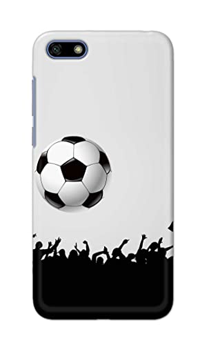 Image of Printed Hard Back Cover Case for Honor 7S | Huawei Y5 2018 | Huawei Y5 Prime 2018 Back Cover (Football Icon) -1302