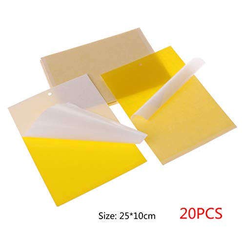 Junlinto,20Pcs Double-Side Plant Flycatchers Yellow Sticky Traps For Flying Pests Gardening Cropland Bugs Catcher Pad 1