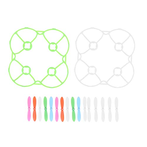 PIXNOR RC Quadcopter Replacement Upgrade Parts Main CW CCW Blades with Propeller Bumper Guard Protection Cover for Cheerson CX-10