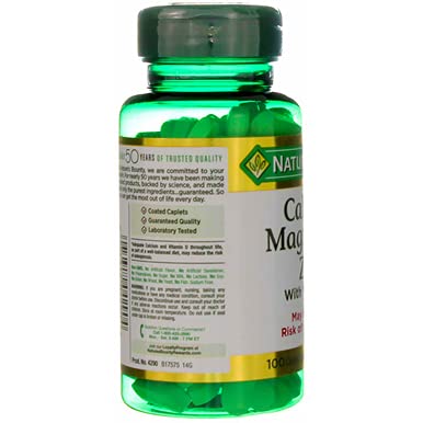 Nature's Bounty Calcium-Magnesium-Zinc Caplets, 200 Caplets (2 X 100 Count Bottles) #TOP6