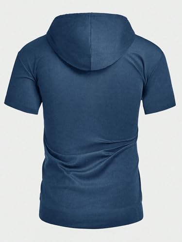 Image of Noble Monk Men's Regular Fit Hoodie T-Shirt for Man |Half Sleeves Tshirt for Men | Casual Wear Stylish T-Shirt for Man | Gym Tshirt for Men