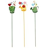Piquet de jardin de dessin animé - peut être facilement inséré dans le terrain de votre jardin ou de votre cour, pratique et durable à utiliser, piquets de jardin en fer artisanal