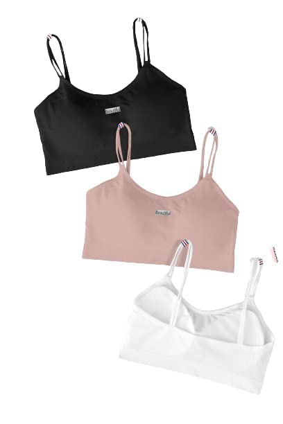 Women Cotton Padded Wire Free Sports Bra Fitness Yoga Free Size (Pack of 3), Size (28-32). Multicolour-picture-39