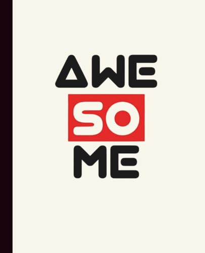 AWESOME: Retro Bold Composition Notebook: Inspirational Notebook for Teens, Students & Creatives | 110 Lined Pages for Writing, 