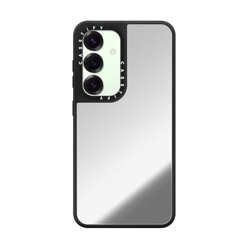 Coque miroir Galaxy S25 CASETiFY argent noir magnétique compatible Magsafe - 3