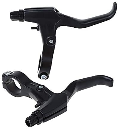 BATLAM Leva Freno Bicicletta 2 Pezzi Alluminio MTB Bici da Strada manovella Leve Freno Bicicletta (Colore : Grigio Scuro) (Nero)