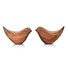 NIRMAN Acacia Wood Bird Statues Set Home Decor Bird Sculpture for Living Room Bathroom Office Modern Style Birds Decorative Ornaments Set of 2 45 x 2 x 25
