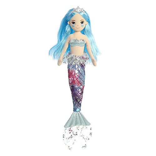 Peluche papillon Aurora Sea Sparkles Cheekys doudou brillant sirène 45cm