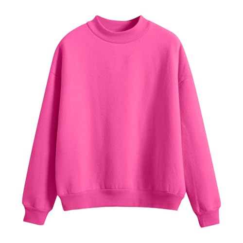 Unisex Kids Crewneck Pullover Tops Long Sleeve Sweatshirt Solid Color Shirts Trendy Casual Clothes Fall Sweatshirts2