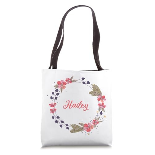 Bolso tote floral personalizado con nombre para mujeres y niñas miniatura 1