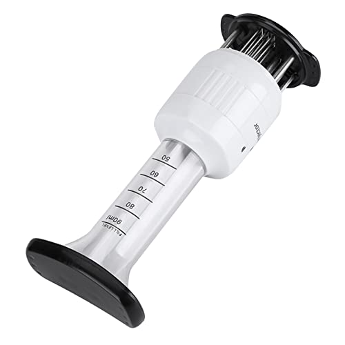 Sunydog 30 Inyector de Tenderizador de Carne de Aguja, Jeringa de Sabor para Filetes con, Casi Cualquier Herramienta de Cocina de Carnes, Función de Ablandamiento, Bloqueo de