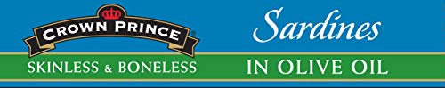 Crown Prince Skinless & Boneless Sardines In Olive Oil, 3.75-Ounce Cans (Pack Of 12) #TOP3