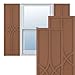 Ekena Millwork TFP001CP18X065BT True Fit PVC Cedar Park Fixed Mount Shutters, 18"W x 65"H, Burnt Toffee