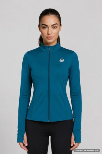 Image of PUMP'D Women's Jacket | Slim Fit | Thumb Hole Open Sleeve | With zipper | Perfect for workout