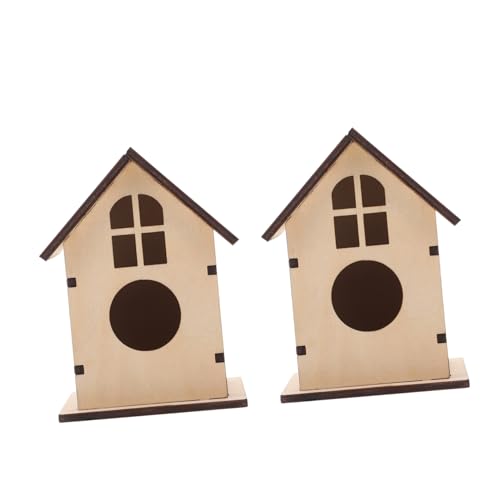 COSMEVIVI 鳥の巣飼育箱 木製 鳥の巣キット 鳥のおもちゃ 屋外用 鳥用アクセサリー ガーデン バードハウス 装飾
