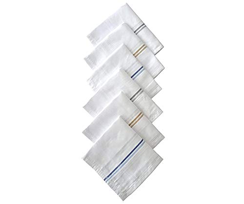 Image of 100% Cotton Premium Collection Handkerchiefs Hanky For Men (Combo) (12Pcs, Size)